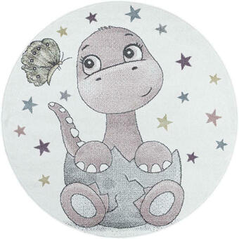 Möbelix Kinderteppich rund dino pink funny ø 160 cm Angebot