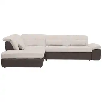 XXXLutz Ecksofa in chenille creme, graubraun Angebot
