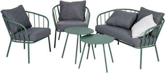 Möbelix Loungegarnitur 5-teilig nizza stahl mit kissen Angebot