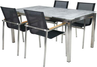 Möbelix Gartengarnitur 5-teilig sydney holz/metall/kunststoff/glas Angebot