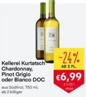 MPreis Kellerei Kurtatsch Chardonnay, Pinot Grigio oder Bianco DOC 750ml Angebot