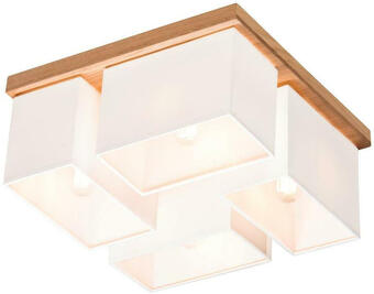 Möbelix Deckenleuchte paloma l: 45 cm 4-flammig mit eiche echtholz Angebot