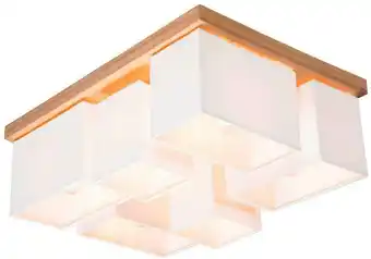 Möbelix Deckenleuchte paloma l: 55 cm 6-flammig mit eiche echtholz Angebot