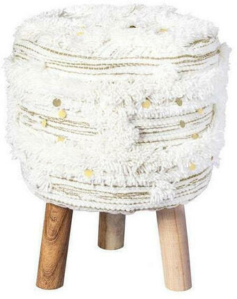 Möbelix Hocker bohist makramee/ echtholz creme/olivgrün h:50cm Angebot