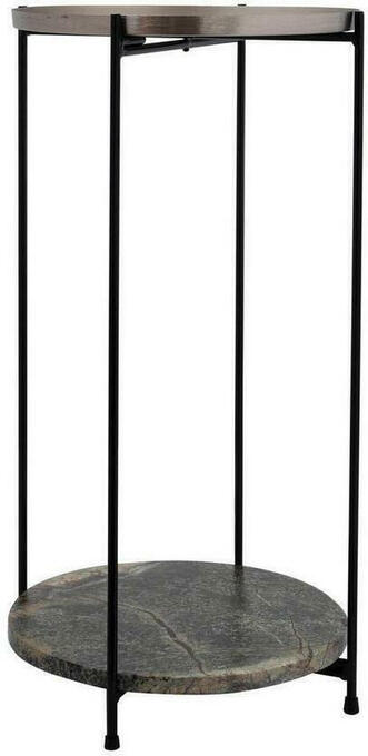 Möbelix Beistelltisch mit naturstein louisa silberfarben/schwarz Angebot