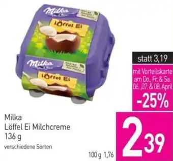 Sutterlüty Milka Löffel Ei Milchcreme 136g Angebot