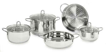 Möbelix Kochtopfset janpeter 8 tlg. aus edelstahl mit dampfablass Angebot