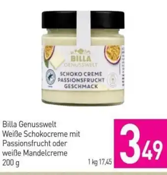 Sutterlüty Billa Genusswelt Weiße Schokocreme mit Passionsfrucht oder weiße Mandelcreme 200g Angebot