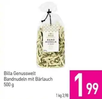 Sutterlüty Billa Genusswelt Bandnudeln mit Bärlauch 500 g Angebot
