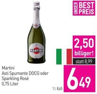 Sutterlüty Martini Asti Spumante DOCG oder Sparkling Rosé 0,75 Liter Angebot