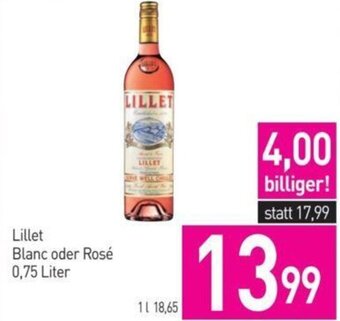 Sutterlüty Lillet Blanc oder Rosé 0,75 Liter Angebot
