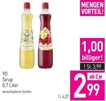 Sutterlüty YO Sirup 0,7 Liter Angebot