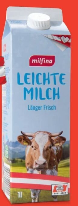 Hofer Leichte milch Angebot