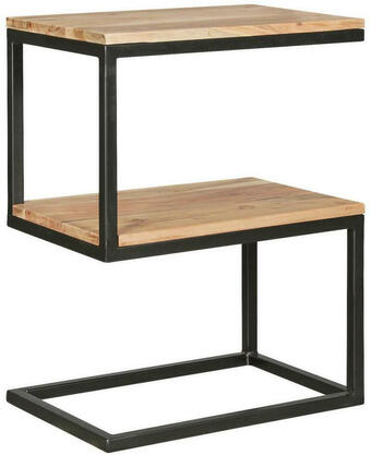 Möbelix Beistelltisch s-form akola, akazie massiv/schwarz Angebot