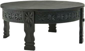 Möbelix Couchtisch holz massiv mit schnitzereien wohnling schwarz Angebot