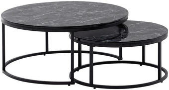 Möbelix Beistelltisch 2er-set , marmoroptik/schwarz Angebot