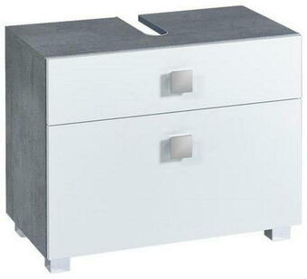 Möbelix Waschbeckenunterschrank quadra b: 65 cm grau/weiß Angebot