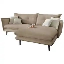 Möbelix Ecksofa lazio mit kissen hellbraun webstoff Angebot
