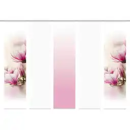 Möbelix Vorhang mit paneelwagen magnene 60x245 cm rosa/weiß Angebot