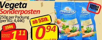 Wurstico Vegeta Sonderposten 250 g Angebot