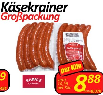 Wurstico Käsekrainer per kilo Angebot