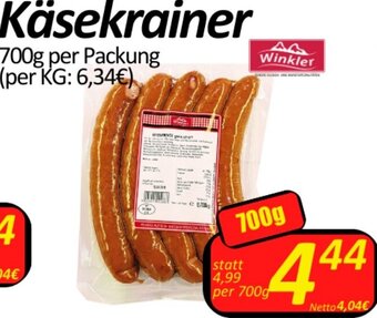 Wurstico Käsekrainer 700 g Angebot