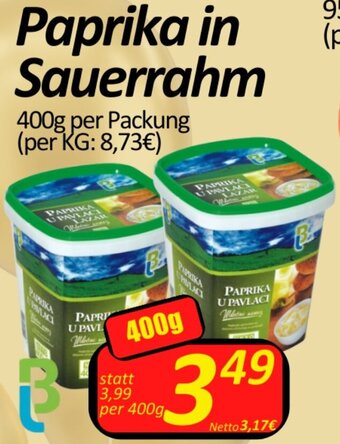 Wurstico Paprika in Sauerrahm 400 g Angebot