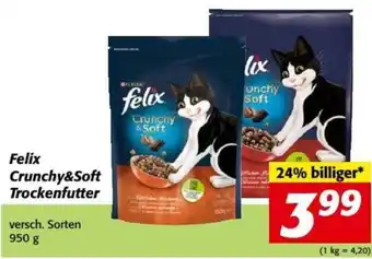 Nah&Frisch Felix Crunchy & Soft Trockenfutter 950 g Angebot