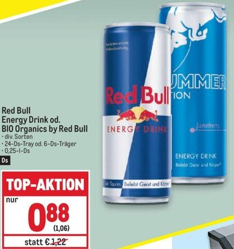 Metro Red Bull Energy Drink od. BIO Organics by Red Bull Angebot