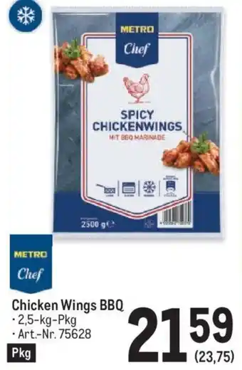 Metro Chicken Wings BBQ 2,5-kg-Pkg Angebot