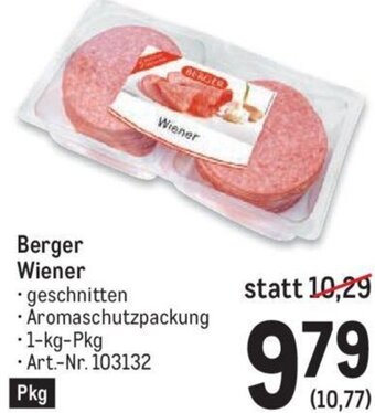 Metro Berger Wiener 1-kg-Pkg Angebot