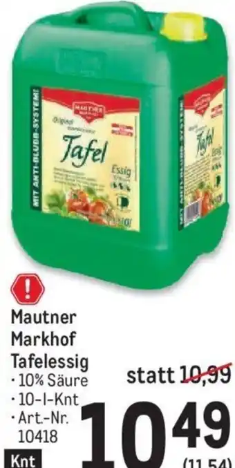 Metro Mautner Markhof Tafelessig 10-l Angebot