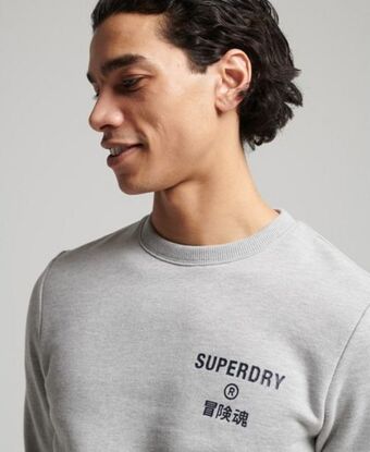 Superdry Corporate logo marl crew sweatshirt Angebot