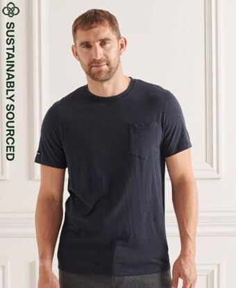 Superdry Organic cotton crew neck slub pocket t-shirt Angebot