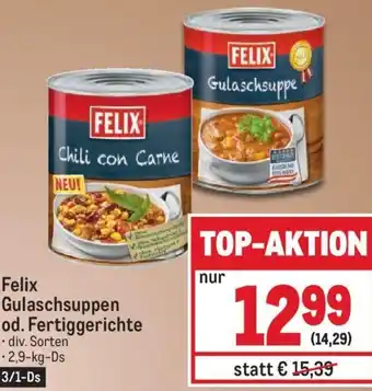 Metro Felix Gulaschsuppen od. Fertiggerichte 2,9-kg Angebot