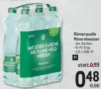 Metro Römerquelle Mineralwasser 1,5-l Angebot