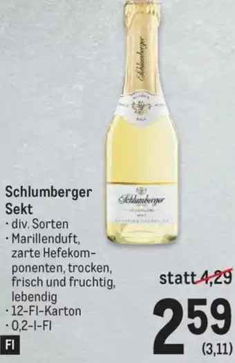 Metro Schlumberger Sekt 0,2-l Angebot