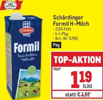 Metro Schärdinger Formil H-Milch Angebot