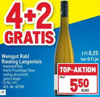 Metro Weingut Rabl Riesling Langenlois 0,75-l Angebot