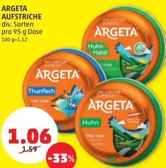 PENNY Argeta Aufstriche 95 g Angebot