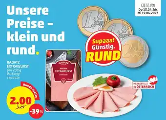 PENNY Radatz Extrawurst 200 g Angebot