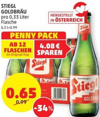 PENNY Stiegl Goldbräu 0,33 Liter Angebot