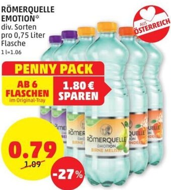PENNY Römerquelle Emotion 0,75 Liter Angebot