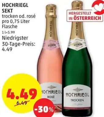 PENNY Hochriegl Sekt 0,75 Liter Angebot