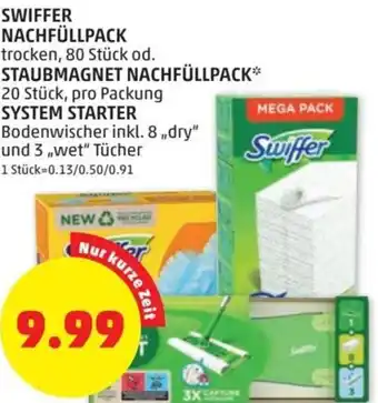 PENNY Swiffer Nachfüllpack od. Staubmagnet Nachfüllpack 20 Stk. pro Packung System Starter Angebot