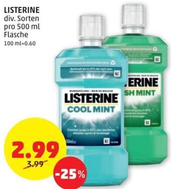PENNY Listerine 500 ml Angebot
