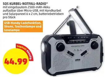 PENNY SOS Kurbel-Notfall-Radio Angebot