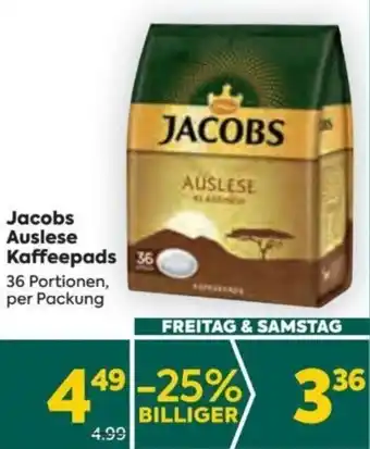 Billa Jacobs Auslese Kaffeepads 36 Portionen per Packung Angebot