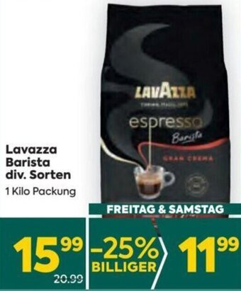 Billa Lavazza Barista div. Sorten 1 kilo Angebot