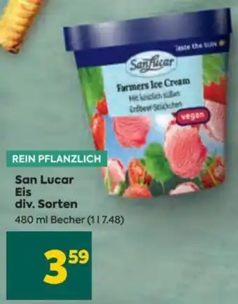Billa San Lucar Eis div. Sorten 480 ml Becher Angebot